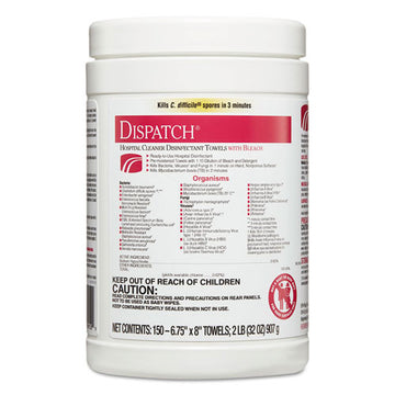 Clorox® Healthcare® Dispatch Cleaner Disinfectant Towels, 6 3-4 X 8, 150-can freeshipping - TVN Wholesale